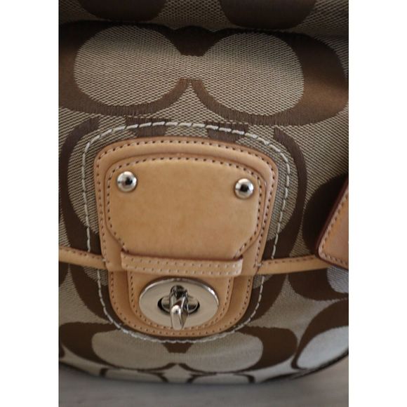 Coach Willis Brown Signature Canvas Leather ''70th Anniversary'' Crossbody Bag - Picture 3 of 16